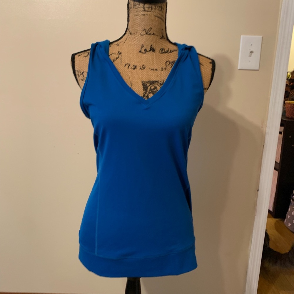 NWT Colloseum Brand Hooded Halter Style Tank - Gorgeous Blue Color